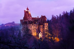 Bran Castle (Dracula castle) in Transylvania and Wallachia at night Romania
