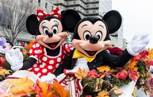 mickey and minnie mouse posing for a picture