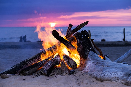 Bonfire at the beach