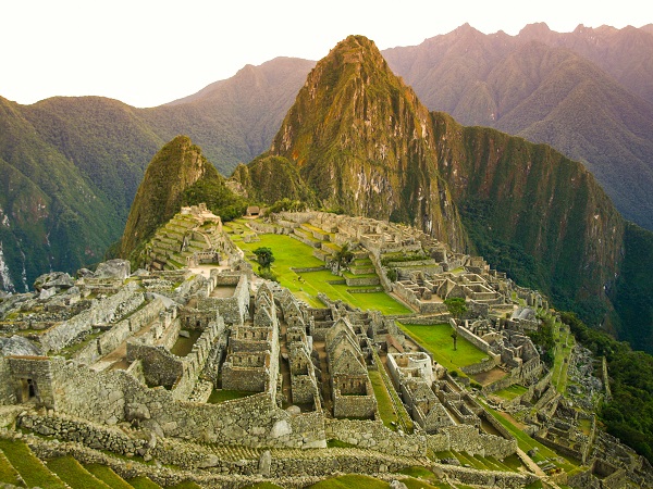 rock buildings on Machu Picchu