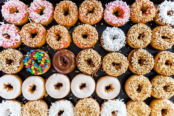 Different flavoured Donuts