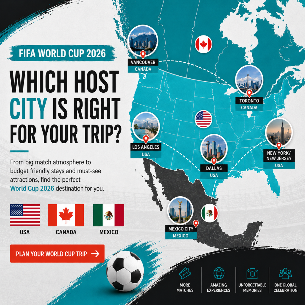 World Cup 2026 Host Cities Which One Is Right for You - Social post